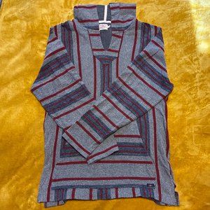 Faherty Brand Baja Hoodie Poncho | Gray | Size: L